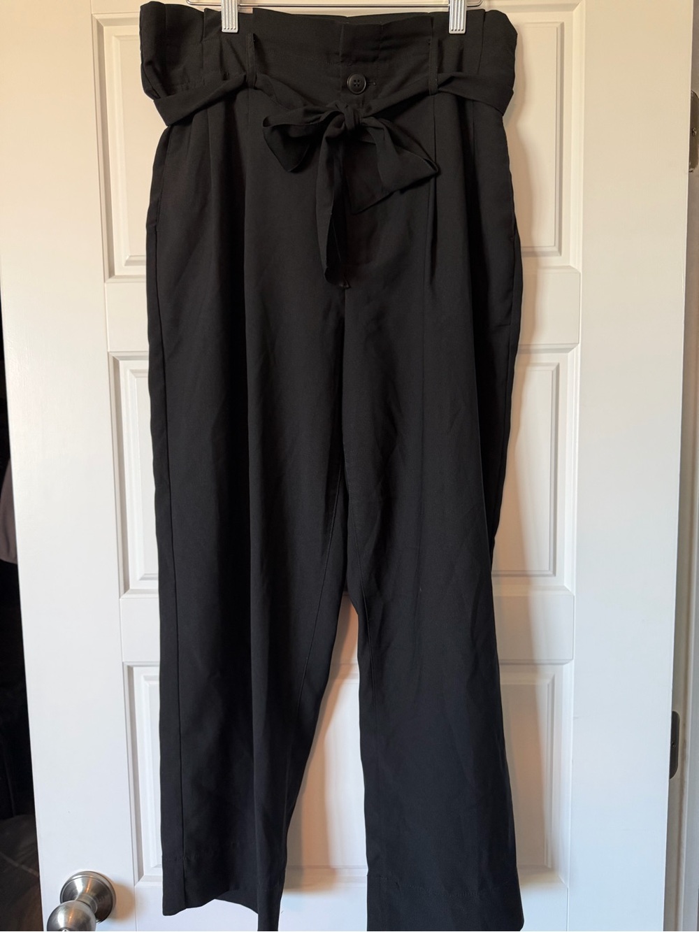 Madewell Black Paperbag Waist Tie Pants